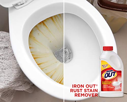 Iron OUT Powder Rust Stain Remover, Remove and Prevent Rust Stains in Bathrooms, Kitchens, Appliances, Laundry, and Outdoors, 1 Pound 12 Ounce Iron OUT