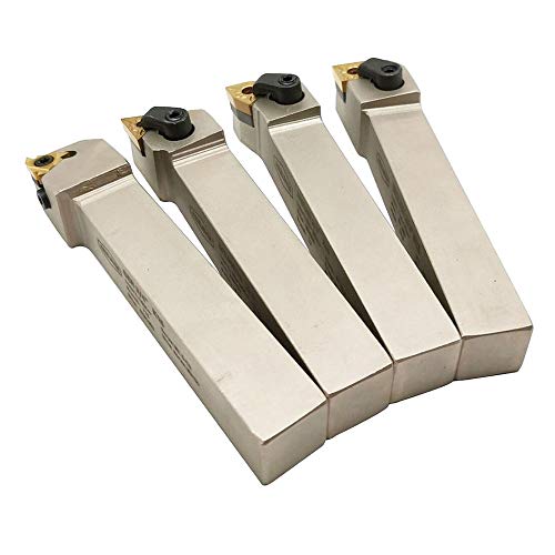 ASZLBYM 3/4'' inch CNC Lathe Indexable Turning Tool Holder with Nickel Plated,CNC Heavy-Duty Metal Lathe Bit Set with Tin Coated Carbide Turning ASZLBYM