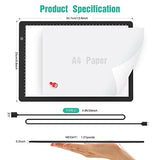 comzler Light Board, A4 Tracing Light Box, Magnetic Light Pad, Light Table for Tracing, LED Light Drawing Board, Sketch Pad LED Light Drawing Pad, comzler