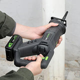 GALAX PRO Reciprocating Saw, Cordless Reciprocating Saw with battery, 0-3000RPM, 20V 2.0Ah Cordless Saw, 3pcs 6-inch Wood Saw Blade & 2pcs 6-inch GALAX PRO