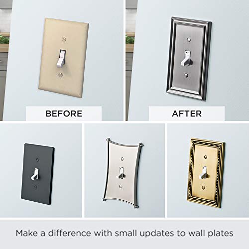 Franklin Brass Diamond Plate Wall Plate, Polished Chrome Single Casual Switch Cover, 1-Pack, 135858 Franklin Brass