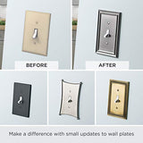 Franklin Brass Diamond Plate Wall Plate, Polished Chrome Single Casual Switch Cover, 1-Pack, 135858 Franklin Brass