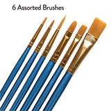 RoseArt Acrylic Paint Set with Brushes, 24 Color Acrylic Paint 2-Ounce Bottles each with 6pc Brush Set RoseArt