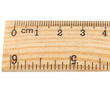 144 PCS 6 Inch 15 cm Wooden Rulers, 2 Scales Accurate Wood School Ruler Double Sided Wood Measuring Tool for Students, Crafts, Office, Home Uses MUKCHAP