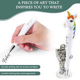 VIPbuy 2 Count 100% Handmade Wood Carved Gel Ink Pens -Novelty Refillable Writing Pens Office School Supplies Birthday Christmas Gift, Unicorn VIPbuy