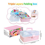 3000+ Itopstar Kids Arts and Crafts Supplies for Kids Girls Ultimate Crafting Supply Set in Portable 3 Layered Plastic Art Box All in One for Craft Itopstar