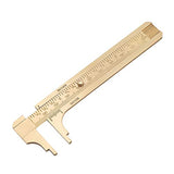 Sliding Gauge Brass Vernier Caliper Ruler Inch Meter MM/Inch Double Scales Caliper Measuring Tool Mini Brass Pocket Ruler Digital Caliper Handy Oumefar