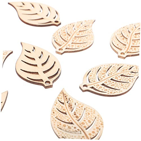 NOLITOY 10pcs Leaf DIY Wood Toys Leaves Decor Leaves for Crafts Vintage Accessories Decoupage Paper for Crafts Woody Toy Wood Trim Woodsy Decor NOLITOY