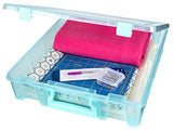 ArtBin 6955AA Super Satchel 1-Compartment Box, Art & Craft Organizer, 1-Pack, Translucent Aqua ArtBin