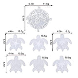Wind Chimes Resin Molds Silicone Kit Bundle, Sea Turtle Epoxy Mold Wind Bell Silicone Moulds for Home Outdoor Indoor Decorations DIY Crafts KABAKE