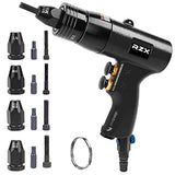 RZX Rivet nut tool,hand rivet nut gun, blind nut riveter ,nut setting4 MANDREL Pneumatic Rivet Nut Setting Gun with Quick-Change M6 M8 1/4 5/16 RZX