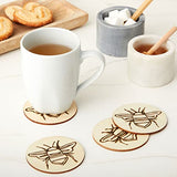 Juvale 36 Pack Unfinished Wood Circles for Crafts, 3 Inch Round Wooden Cutouts for DIY Projects Juvale