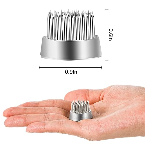 WUWEOT 12 Pack Kenzan Ikebana Flower Frogs, 0.9 Inch Flower Spiky Frog Japanese Pin Frog, Sliver Floral Fixed Tools, Metal Flower Arrangement Holder WUWEOT
