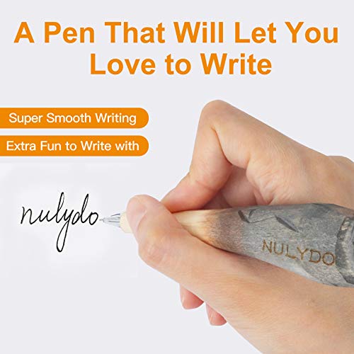 NULYDO 100% Handmade Wood Carved Animal Gel Pen | Elephant, Cute Stationary School Supply Office Supply, Fun Pen Novelty Writing Pen, Unique Gift Pen NULYDO