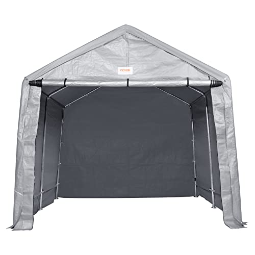 VEVOR Portable Shed Storage Shelter Outdoor, 10x10x8.5 ft Heavy Duty Instant Storage Tent Tarp Sheds with Roll-up Zipper Door and Ventilated Windows VEVOR