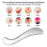 Rylpoint Guasha Massage Tool, Grade Stainless Steel Scraping Tool for Soft Tissue Scraping,Upgrade Massage Tool, Physical Therapy Stuff,Used for Rylpoint