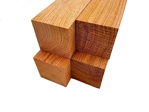 Butternut Carving Blocks Lumber Turning Squares - 2" x 2" (4 Pcs) (2" x 2" x 12")