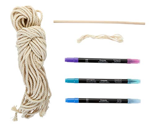 Crayola DIY Macrame Wall Hanging Kit, Ombre Macrame Supplies, Gift, Ages 14, 15, 16, 17 - WoodArtSupply