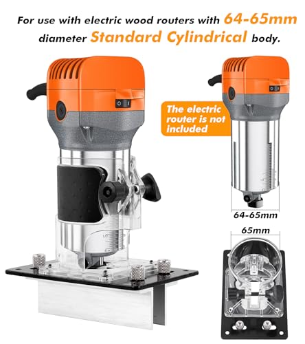 2 in 1 Invisible Fastener Slotting Bracket, Woodworking Router Base, Mortising Jig, Trimmer Base, Grooving for Cabinet Wardrobe Furniture to Install Meticuloso