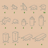 iPlay, iLearn Toddler Wooden Building Block Toys, 72 PCS Kids Natural Wood Stacking Blocks Set Standard Unit, Preschool Kindergarten Montessori Toy, iPlay, iLearn