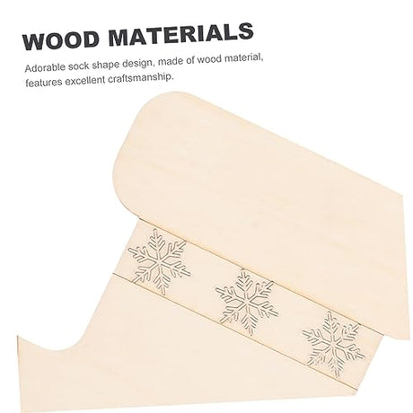 ABOOFAN 3pcs Tag Decor Socks Unfinished Wood Slices Unfinished Wood Chip DIY Supplies Blank Wood Slices Wood Chip for DIY Blank Wood Chip Wooden ABOOFAN