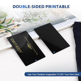 300 Pack Metal Business Cards Laser Engraving Blanks,Black Anodized Aluminum Blanks Name Card,for Laser Engraving DIY Cards, Gift Cards,VIP VZZNN