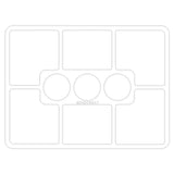 BENECREAT 9 Pocket Acrylic Valet Tray Router Templates for Woodworking 15×11.2×0.2inch Clear Router Inlay Template Rectangle Acrylic Router Jig DIY BENECREAT