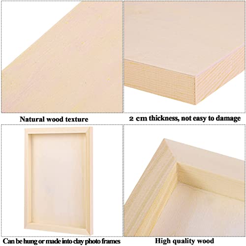 ADXCO 8 Pack Wood Panels 12 x 8 inch Wooden Canvas Board Unfinished Wooden Panel Boards for Painting, Arts, Pouring Use with Oils, Acrylics - WoodArtSupply