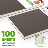 Soucolor 9" x 12" Sketch Book, 1-Pack 100 Sheets Spiral Bound Art Sketchbook, Acid Free (68lb/100gsm) Artist Drawing Book Paper Painting Sketching Soucolor