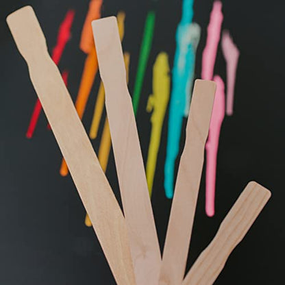 Wood Paint Sticks 16 inch, Pack of 25 Paint Stir Sticks, Jumbo Craft Sticks, Unfinished Wooden Sticks for Crafts, by Woodpeckers