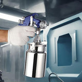ENDOZER Professional Siphon Feed Spray Gun for Paint, Red Handle, 34 oz -1.8mm Nozzle for a Variety of Low Viscosity Paints（Blue） ENDOZER