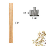 Wooden Wicks for Candle Making - 100pcs Candle Wicks for Soy Wax with Metal Clips at Base - Cracking Wood Wicks for Candles Making Home Décor Candle LIBERHAUS