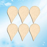ARTIBETTER Wedding Decor 100 Pcs 30x18mm Wooden Slices Blank Unfinished Wood Teardrop Shaped Wooden Crafts Wood Cutout Ornament for DIY Art Craft ARTIBETTER