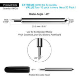 Hadwoer Cutting Blades Compatible with Explore Air/Air 2/Explore Air 3, 10PCS Premium Fine Point Blade Compatible with Maker/Maker 3 Cutting Machines Hadwoer