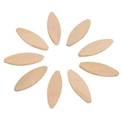 143 100Pcs Wood Biscuits Woodworking DIY Tenoning Biscuit Joiner Beech Dowel Cork Pieces for Splicing Wood Boards After Tenoning Machine(0#) - WoodArtSupply