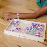 Melissa & Doug Created by Me! Heart Beads Wooden Bead Kit, 120+ Beads and 5 Cords for Jewelry-Making Melissa & Doug
