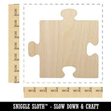 Puzzle Piece Solid Unfinished Wood Shape Piece Cutout for DIY Craft Projects - 1/4 Inch Thick - 6.25 Inch Size Sniggle Sloth