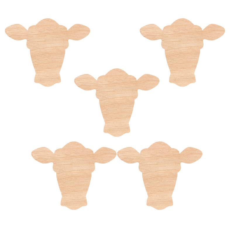Cow Steer Head Shape Unfinished Wood Cutout - Bring Nature Indoors with Our Beautifully Unfinished Wood Cutout Shapes