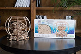 UGEARS 3D Puzzle Mechanical Aquarium - Creative 3D Wooden Puzzles Idea - Aquarium Wood Model Kit - Unique Wooden Puzzle - 3D Puzzles for Adults and UGEARS