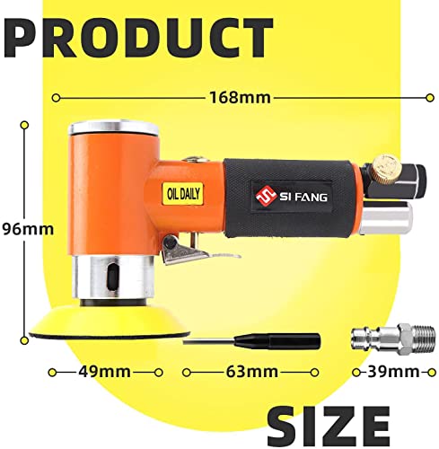 SI FANG® Mini Air Sander 1" 2" 3", Air Sanders for Auto Body Work 20,000RPM High Speed Mini Polisher, Pneumatic Sander, Polishing/Sanding Kit 51 PCS - WoodArtSupply