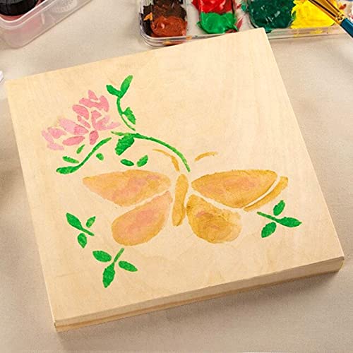 ZEONHEI 10 Pcs 8 x 8 Inch Wood Canvas Boards for Painting, Unfinished Wood  Canvas Panels for DIY Art Projects, Square Wood Panels for Crafts