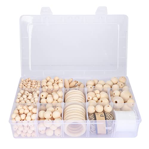 ABOOFAN 1 Box Wooden Bead Set Vintage Loose Beads Jewelry Making Supplies Unfinished Wood Hearts Wooden Hair Beads Unfinished Wood Beads DIY Wood ABOOFAN