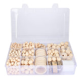ABOOFAN 1 Box Wooden Bead Set Vintage Loose Beads Jewelry Making Supplies Unfinished Wood Hearts Wooden Hair Beads Unfinished Wood Beads DIY Wood ABOOFAN