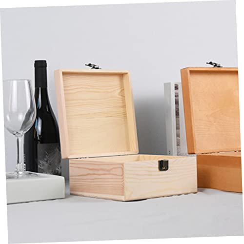 COHEALI Box Wooden Keepsake Box Wooden Organizer Box Desktop Stand Unfinished Box Jewelry Organizer Clear Decorative Case Jewelry Box Decorative COHEALI