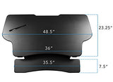 Mount-It! Height Adjustable Standing Desk Converter | 48” Wide Tabletop Sit Stand Desk Riser with Gas Spring | Stand Up Computer Workstation Fits Mount-It!