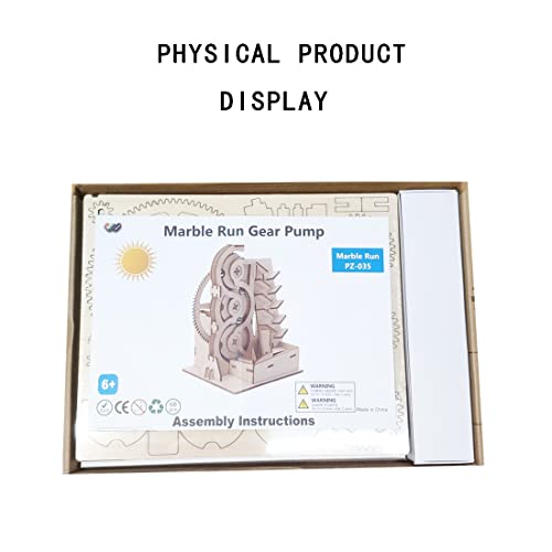 Wooden Marble Track Construction Kit Fun And Educational Building Blocks For Kids, Stem Learning Toy For Boys And Girls, Multiple Tracks And Endless DDLONGDD