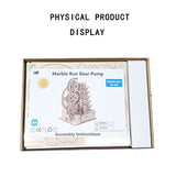 Wooden Marble Track Construction Kit Fun And Educational Building Blocks For Kids, Stem Learning Toy For Boys And Girls, Multiple Tracks And Endless DDLONGDD