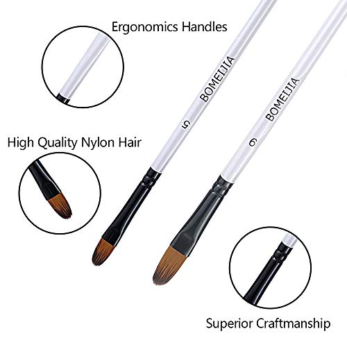GETHPEN Filbert Paint Brushes Set Watercolor Paint 48 Colors GETHPEN