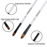 GETHPEN Filbert Paint Brushes Set Watercolor Paint 48 Colors GETHPEN