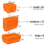 42 Pack Tool Box Organizer Tool Tray Dividers, Rolling Tool Chest Cart Cabinet Workbench Desk Drawer Organization and Storage for Hardware, Parts, KeFanta